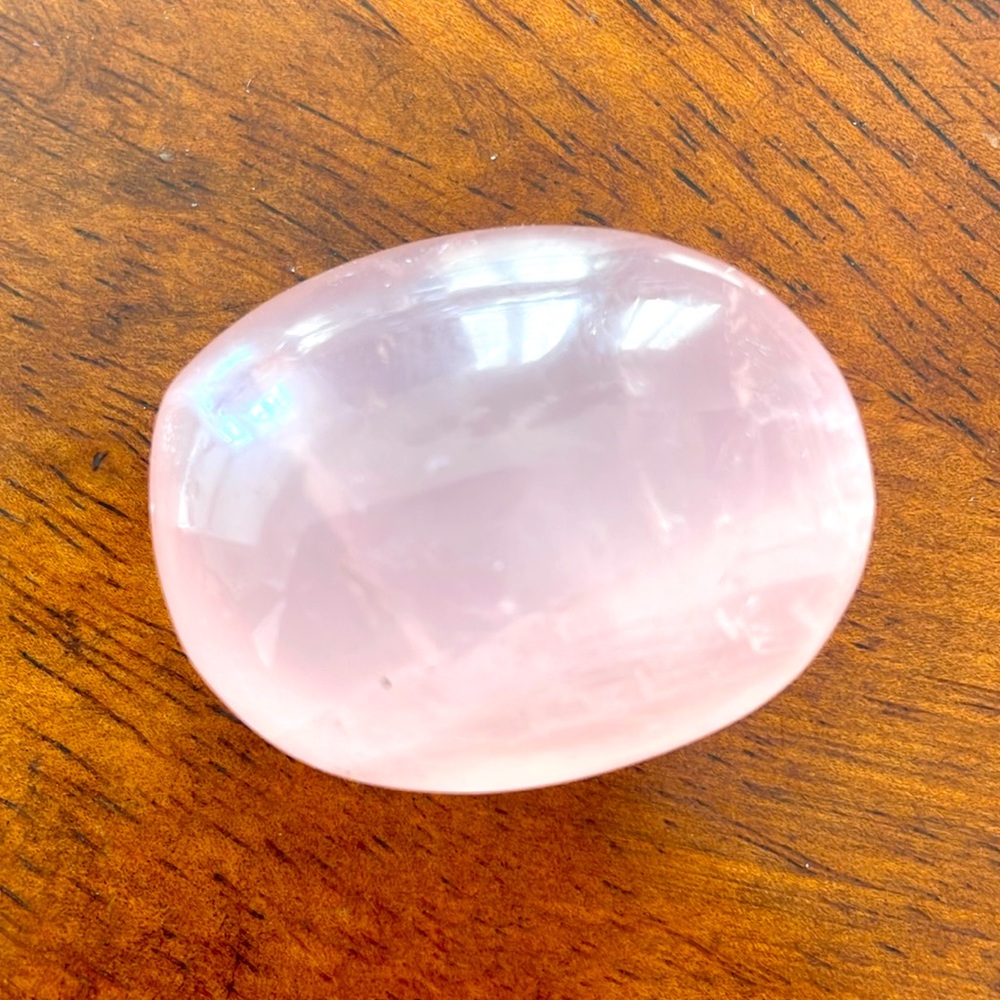 Genuine Rose Quartz Polished Pocket Stone Oval Smooth Healing Crystal